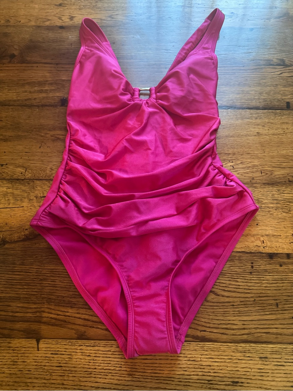 Women's High Shine Plunge Medium Coverage One Piece Swimsuit - Picture 2 of 4